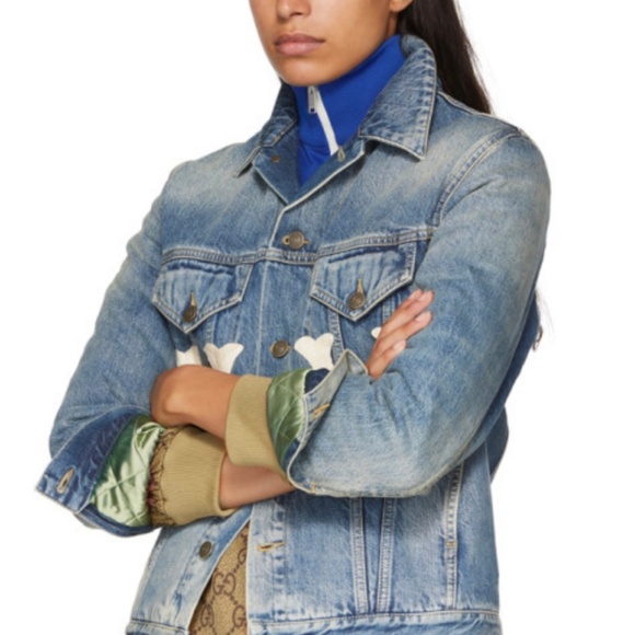 NEW WITH TAGS AUTHENTIC GUCCI NY Yankees Insulated Denim Jacket - Picture 8 of 8